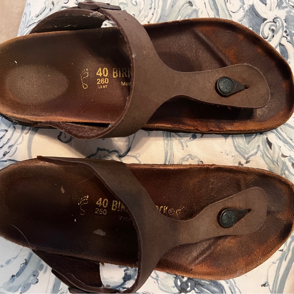 Birkenstock Dark Brown Thong Sandals